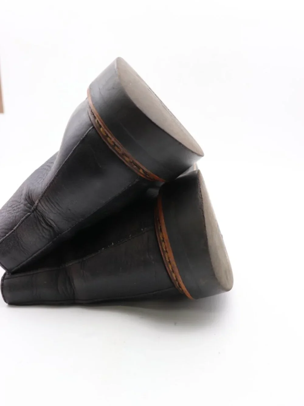Broken Homme Davis Men's Size 8.5 Black Leather Boots Lace Up Shoes Made in USA